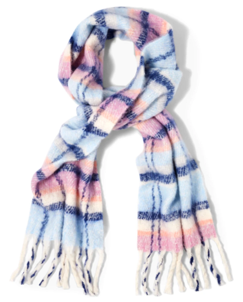 Tween Girls Plaid Scarf