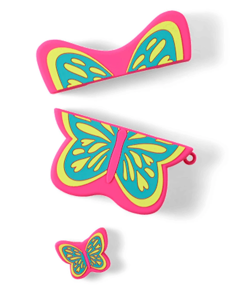 Tween Girls Butterfly Wireless Earbuds Case 2-Piece Set