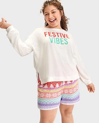 Tween Girls Festive Vibes Pajamas