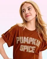 Tween Girls Fall Oversized Graphic Tee