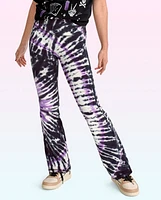 Tween Girls Tie Dye High Rise Flare Leggings