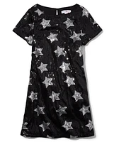 Girls Star Sequin Shift Dress