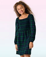 Tween Girls Plaid Smocked Dress