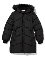 Tween Girls Quilted Long Puffer Coat