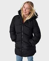 Tween Girls Quilted Long Puffer Coat