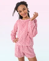 Tween Girls Cable Knit Pajamas