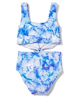 Tween Girls Watercolor Foil One Piece Swimsuit