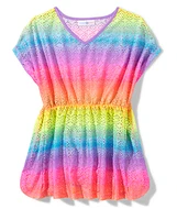 Tween Girls Crochet Lace Swim Cover-Up