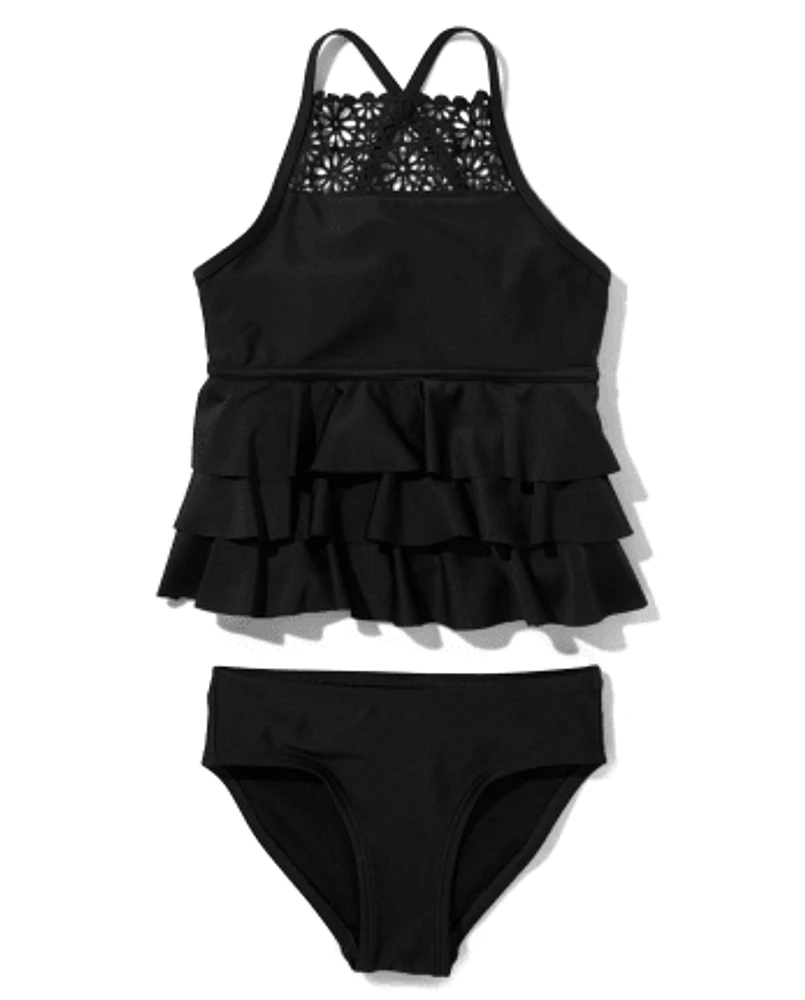 Tween Girls Ruffle Tankini Swimsuit