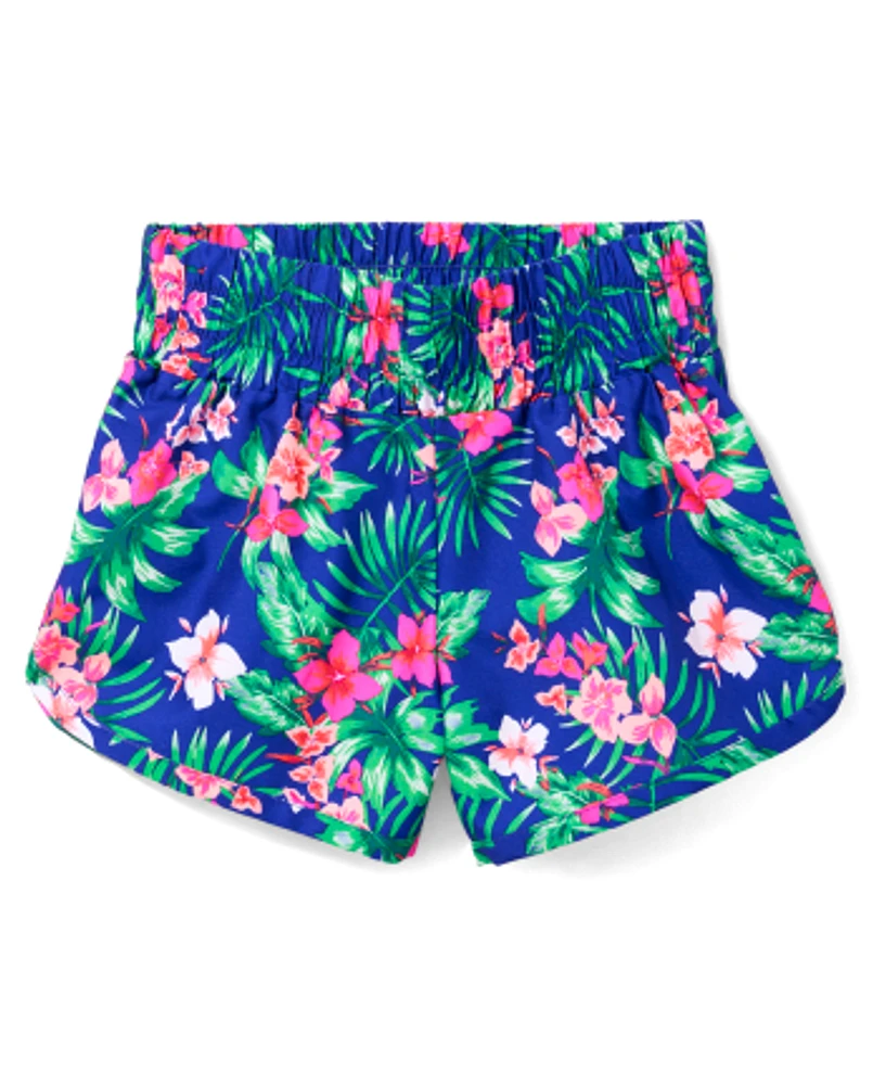 Tween Girls Tropical Swim Shorts