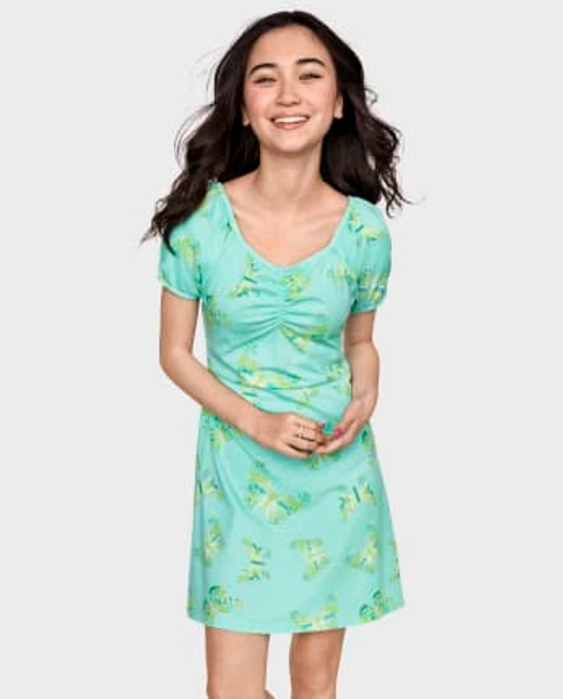 Tween Girls Butterfly Cinch Dress