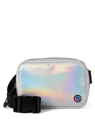 Tween Girls Holographic Puffer Sling Bag