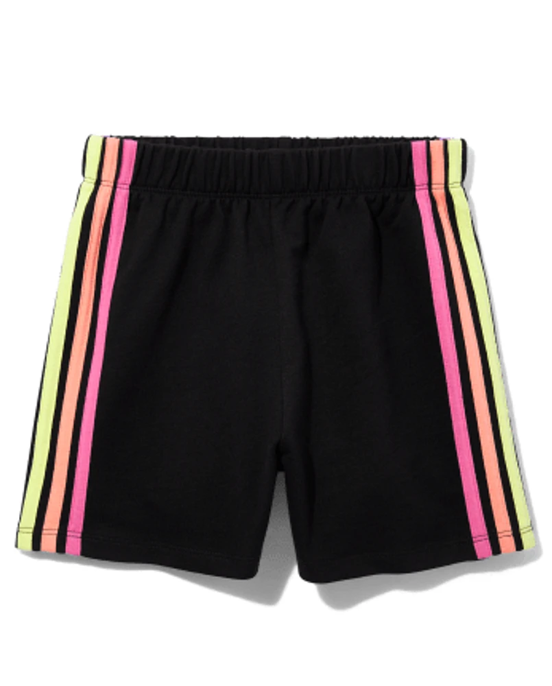 Tween Girls Side Stripe French Terry Shorts