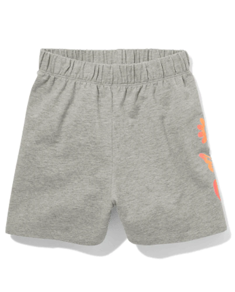 Tween Girls Side Stripe French Terry Shorts