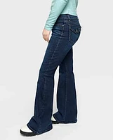 Tween Girls Flap Pocket Super Flare Jeans