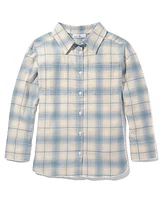 Tween Girls Plaid Button Up Shirt