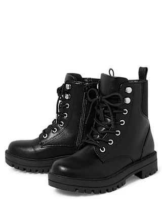 Tween Girls Combat Boots