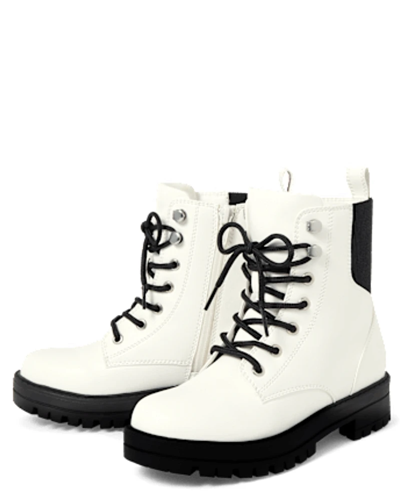 Tween Girls Combat Boots