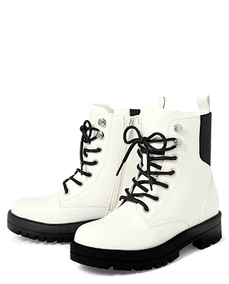 Tween Girls Combat Boots