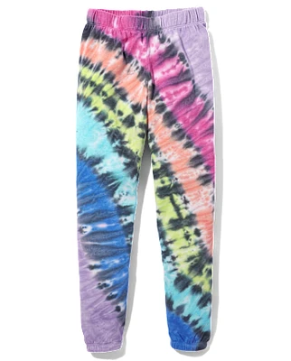 Tween Girls Tie Dye Fleece Jogger Pants