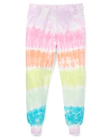 Tween Girls Tie Dye Fleece Jogger Pants