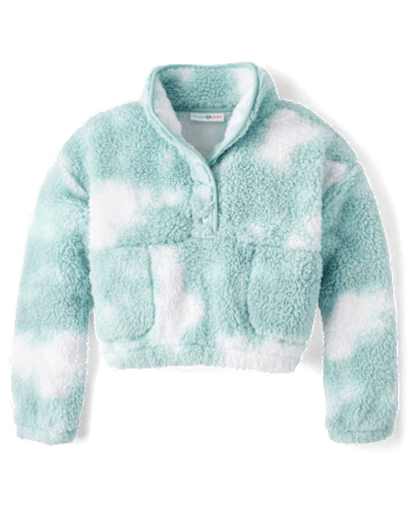 Tween Girls Sherpa Half Snap Pullover