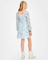 Tween Girls Floral Fit And Flare Dress