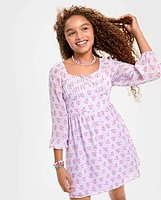 Tween Girls Floral Fit And Flare Dress