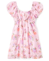 Tween Girls Floral Fit And Flare Dress