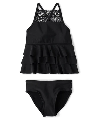 Tween Girls Ruffle Tankini Swimsuit