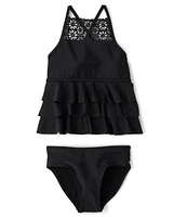 Tween Girls Ruffle Tankini Swimsuit