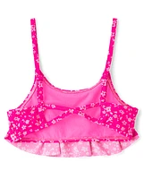 Tween Girls Floral Ruffle Bikini Swimsuit