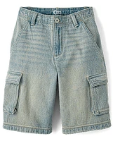 Tween Denim Baggy Cargo Jorts