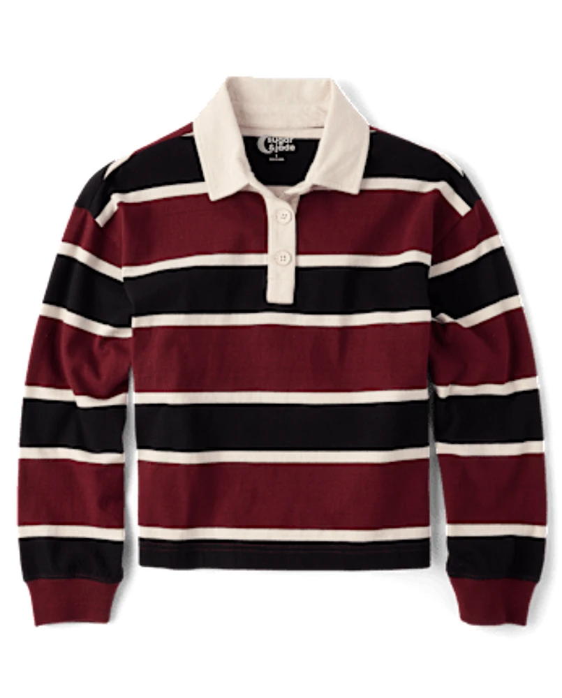 Tween Girls Oversized Rugby Polo