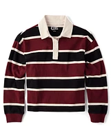 Tween Girls Oversized Rugby Polo
