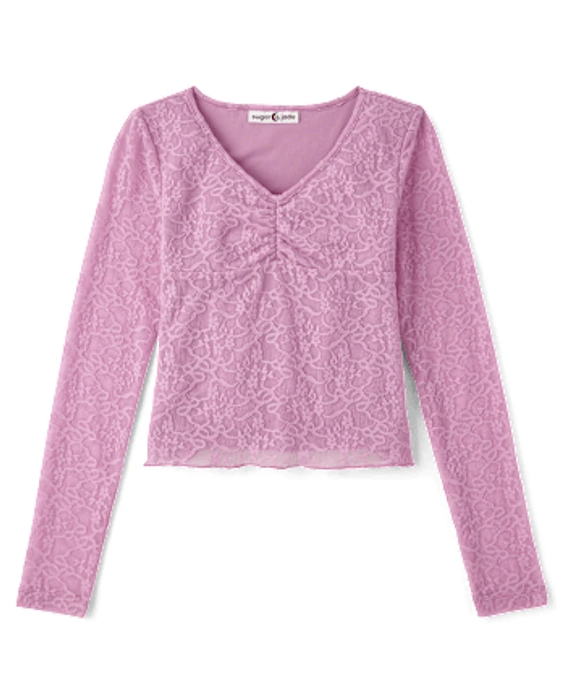 Tween Girls Stretch Lace Top
