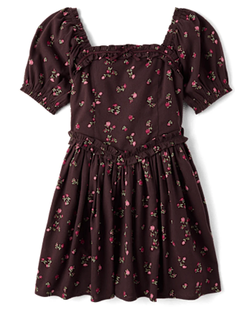Tween Girls Floral Corset Dress