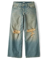 Tween Girls Destructed Super Baggy Jeans