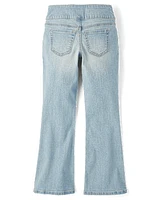 Tween Girls Wide Belt Bootcut Jeans
