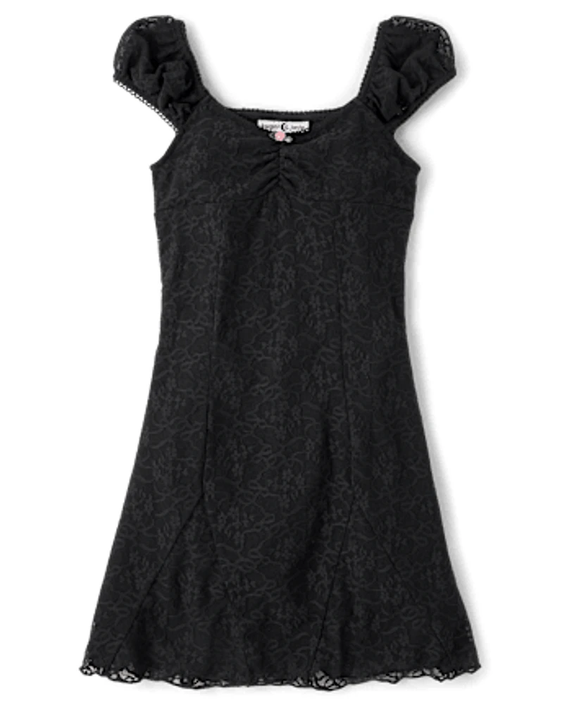 Tween Girls Floral Lace Dress