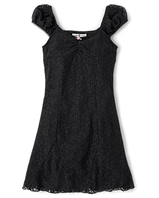 Tween Girls Floral Lace Dress