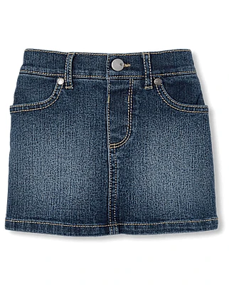 Baby And Toddler Girls Denim Skort