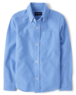 Boys Uniform Oxford Button Down Shirt