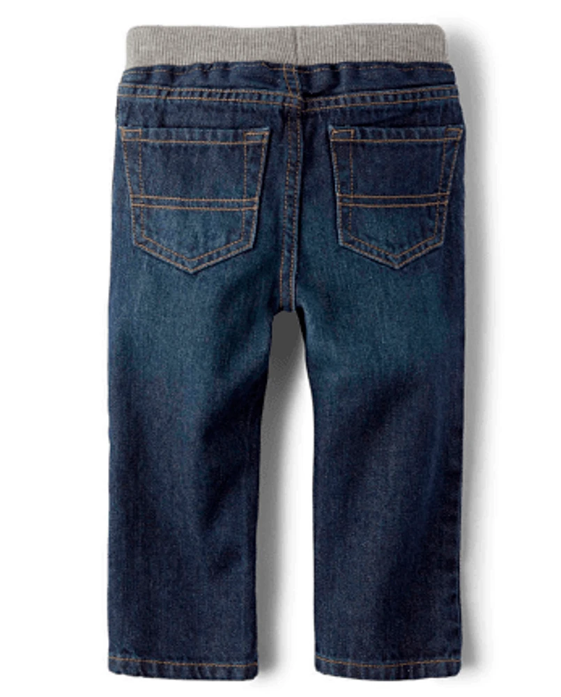 Baby And Toddler Boys Pull On Straight Jeans