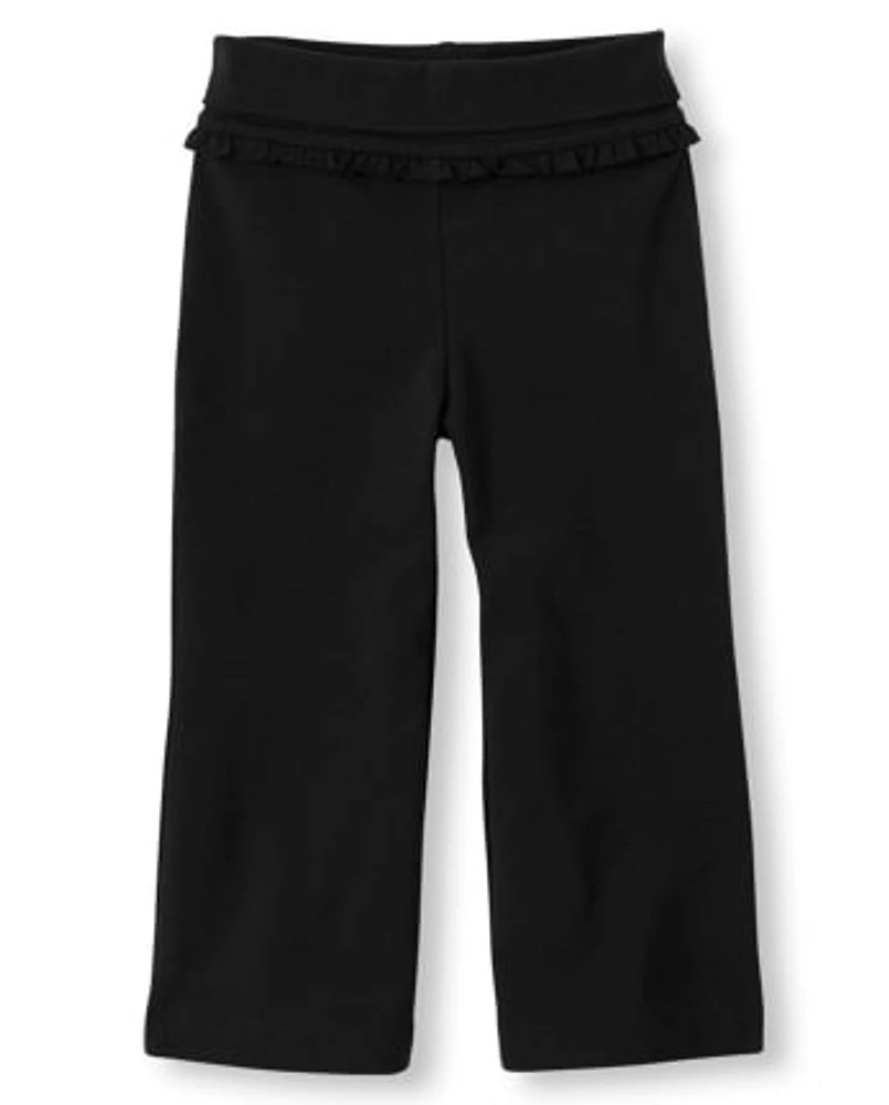 Pantalon actif à taille repliable pour bébés et petites filles