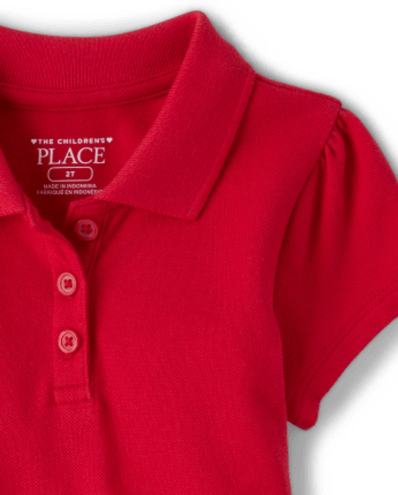 Toddler Girls Uniform Pique Polo Dress
