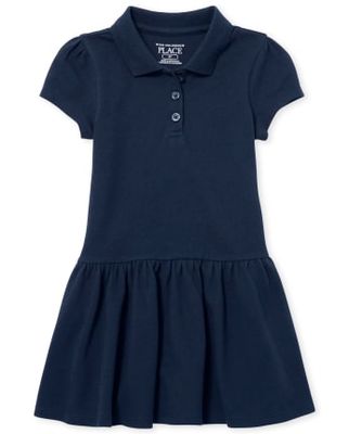 Toddler Girls Uniform Pique Polo Dress