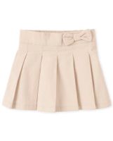 Toddler Girls Uniform Bow Pleated Skort