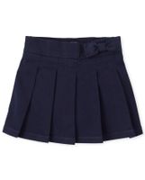 Toddler Girls Uniform Bow Pleated Skort