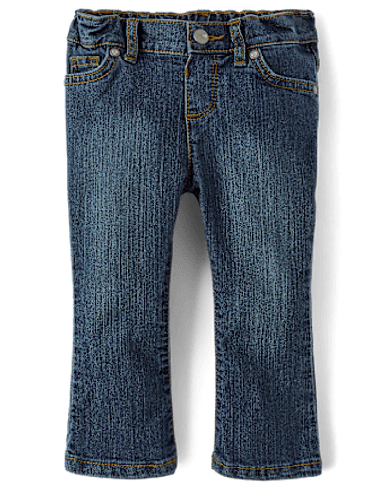 Jean bootcut basique pour bébé et toute-petite fille